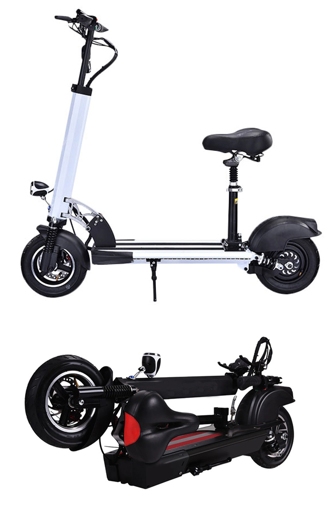 Powerful Electric Scooter for Adults Foldable 48V 2400W 20ah 10 Inch CE 48V 18.2ah 200kg Front and Rear Suspension 60-80km