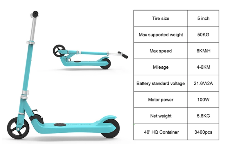 2021 Hot Sales UK EU Warehouse Portable Children Kick E Scooter Kids Child E-Scooter Push Electric Scooter