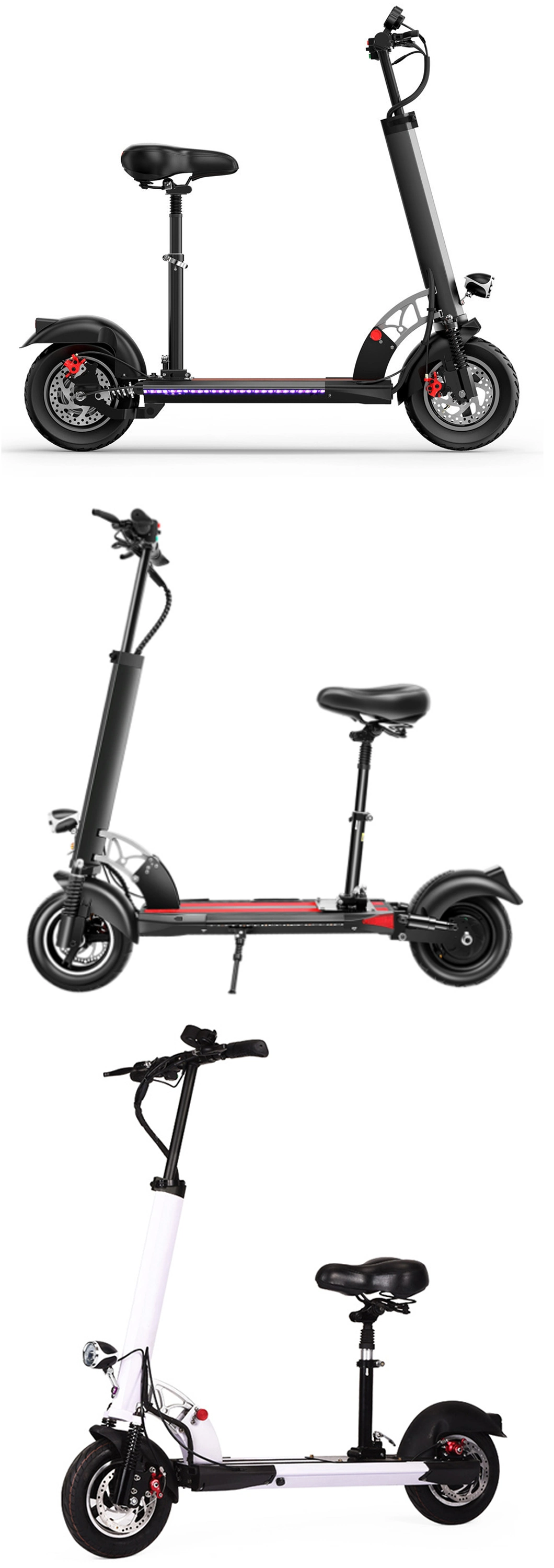 10 Inch Long Range E Scooter Electric Scooters Electric-Scooter with Seat for Adult