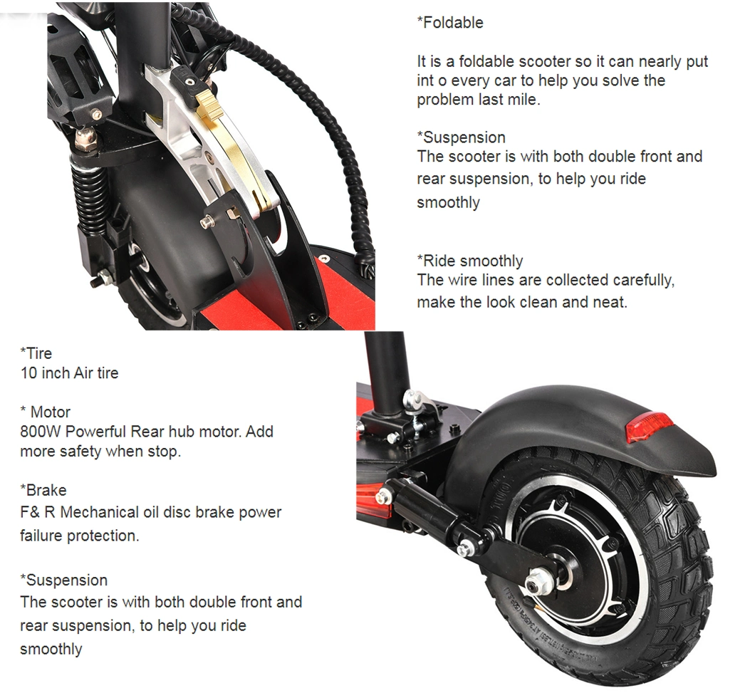 Fast 1000W 48V18ah Electric Scooter Adult with 11 Inch Tires E Scooter