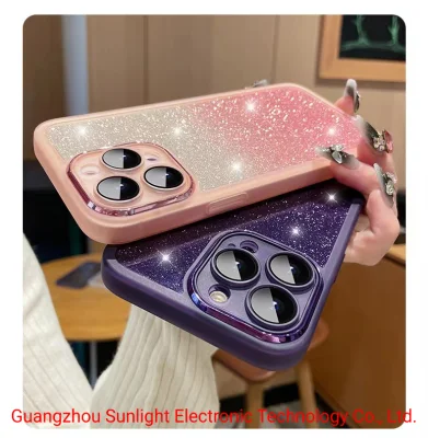 iPhone11/11 PRO/12/13/14/14 PRO용 유리 카메라 보호 기능을 갖춘 2023년 새 실리콘 전화 케이스